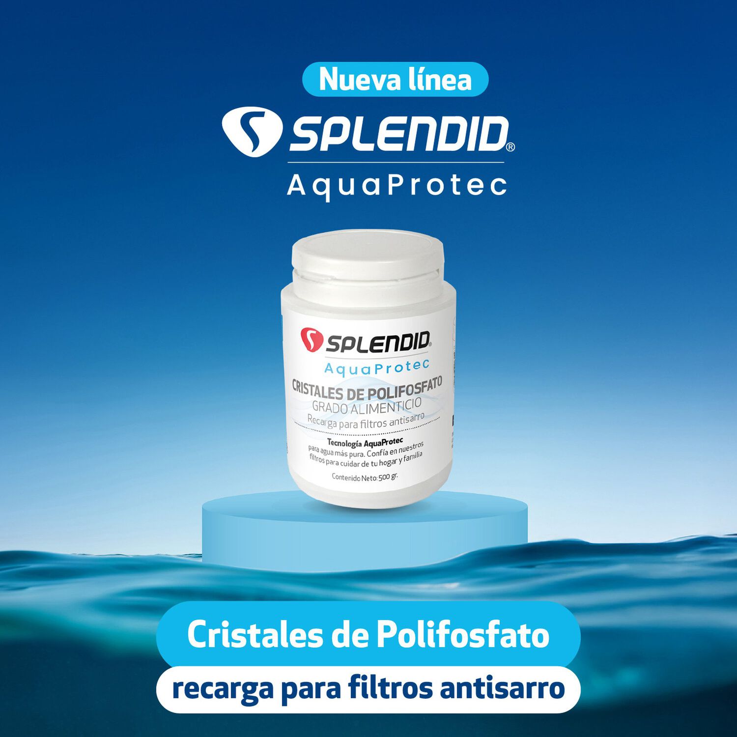 Pack Filtro De Agua Antisarro 150gr + Recarga 500g Splendid image number 2.0