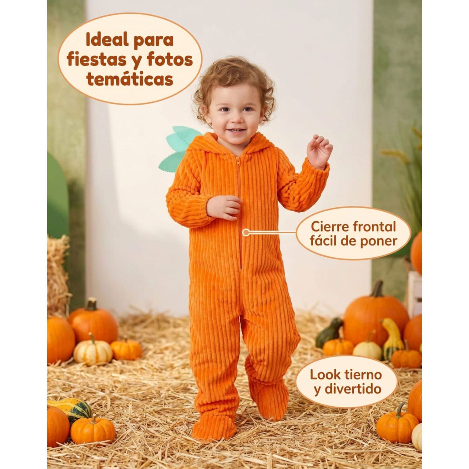 Disfraz Infantil Zanahoria Tierna image number 3.0