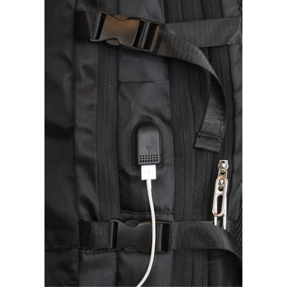 Mochila De Viaje Viral Negra Con Usb Swiss Bag image number 6.0