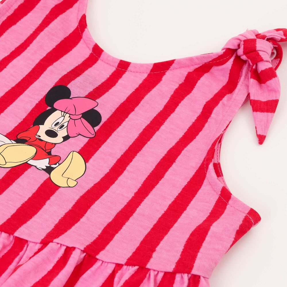 Vestido Ni&ntilde;a Rosado Rayas Minnie Disney image number 2.0