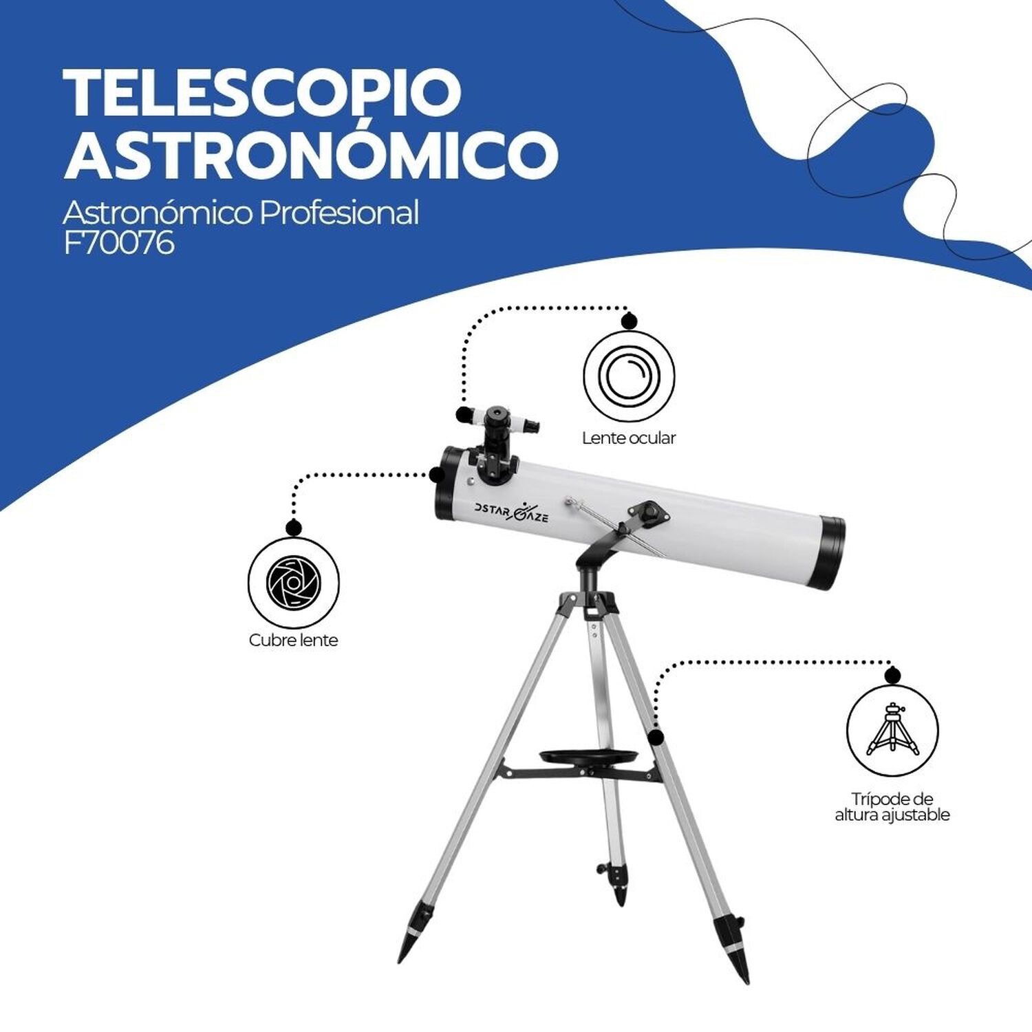 Telescopio Astron&oacute;mico Profesional F70076 image number 2.0
