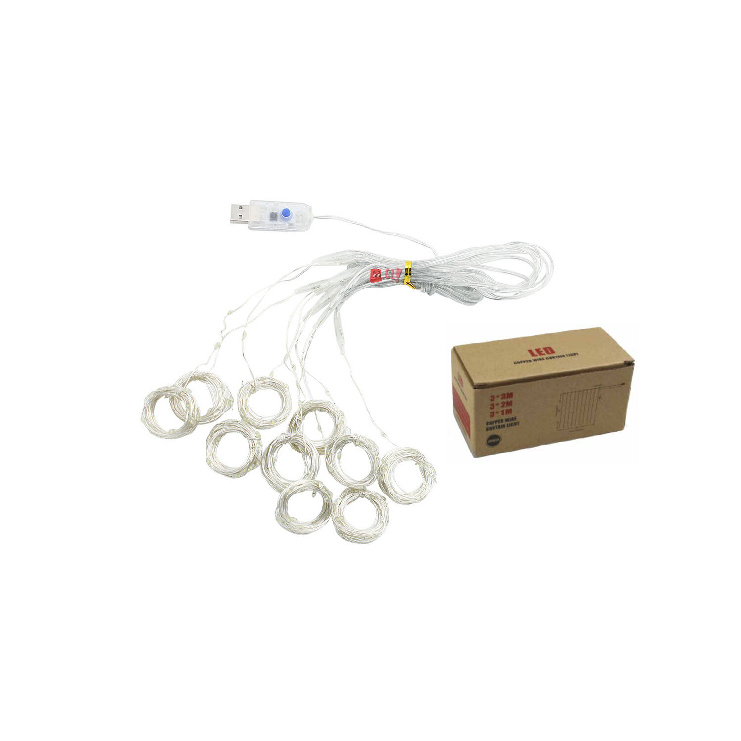 Guirnalda Cortina Luz Led 2mts Blanco Frio - Ps image number 3.0