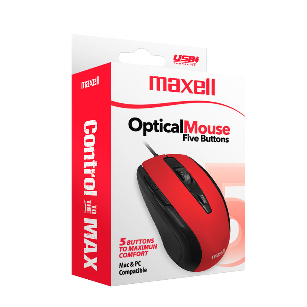 Mouse Usb Maxell Optico Mowr-105 Ergonomico Sensor 1600dpi image number 3.0