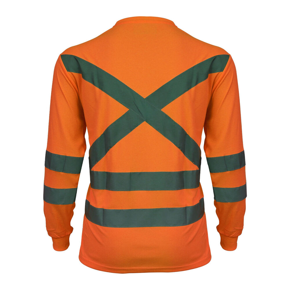 Polera Polo Dry Fit Naranja Fluor M/larga Upf 25 image number 1.0