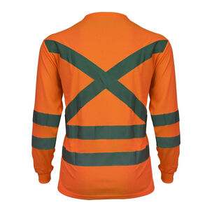 Polera Polo Dry Fit Naranja Fluor M/larga Upf 25 Polera Polo Dry Fit Naranja Fluor M/larga Upf 25