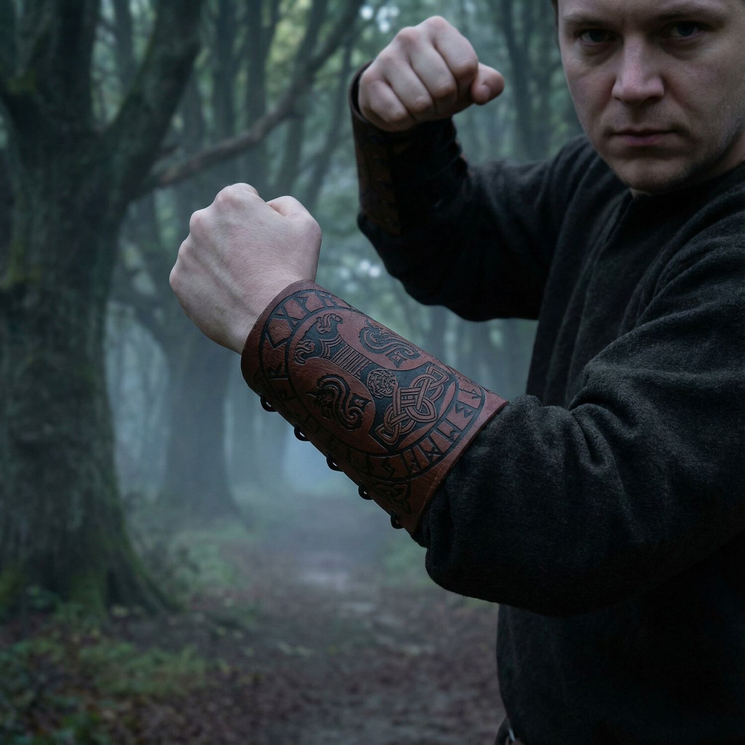 Disfraz Brazalete Armadura Lobo Vikingo image number 5.0