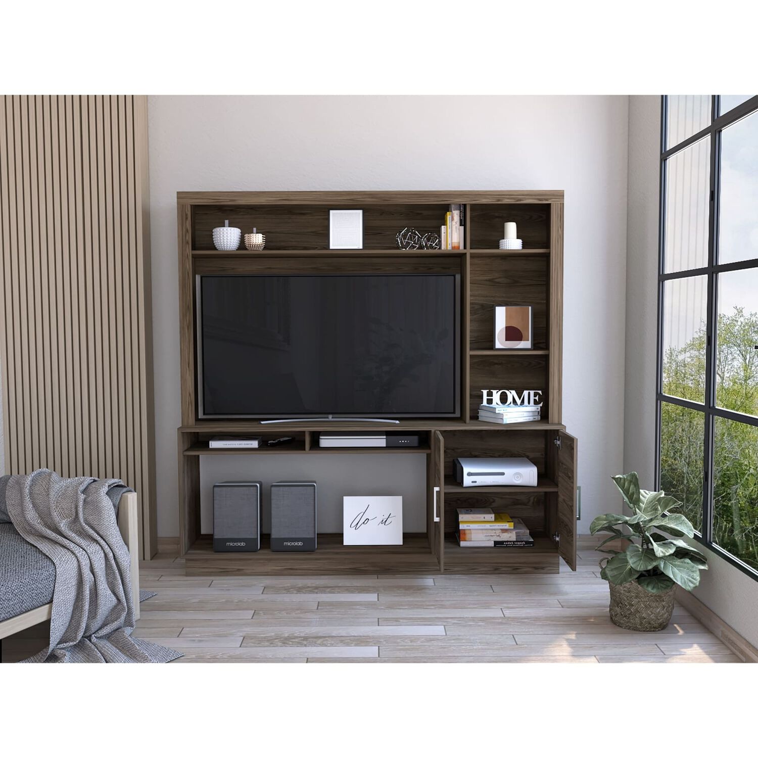 Estante Tv 55" Fm-041c - Caf&eacute; Oscuro image number 5.0