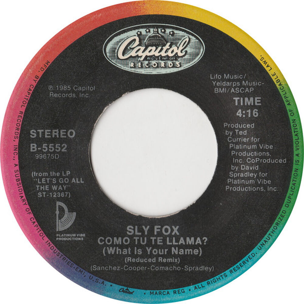 Sly Fox - Let's Go All The Way | 7" Single Vinilo Usado image number 1.0