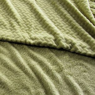 Frazada Coral Embossed 1.5 Plazas Oliva Frazada Coral Embossed 1.5 Plazas Oliva