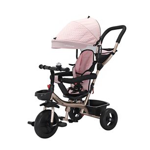 Triciclo 3 En 1 Con Apoya Pies 360&deg;lubabycas Rosado