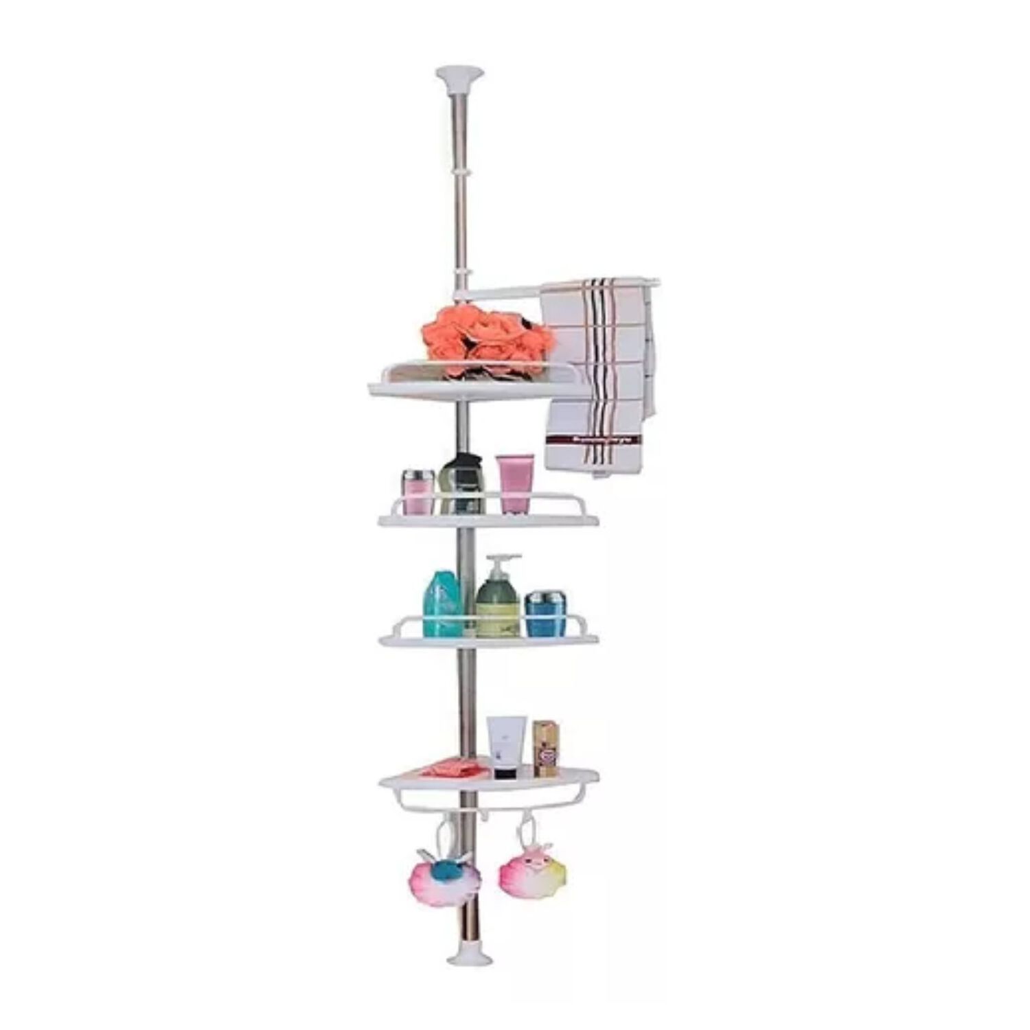 Organizador Esquinero Ducha Ba&ntilde;o Multiuso 4 Pisos Ajustable image number 5.0