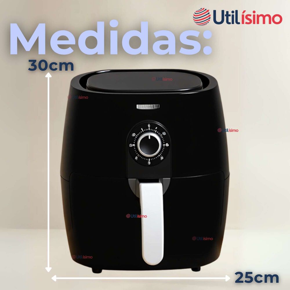 Freidora De Aire Premium 5 Litros 1350w+kit De 100 Forros De Papel Desechable image number 2.0