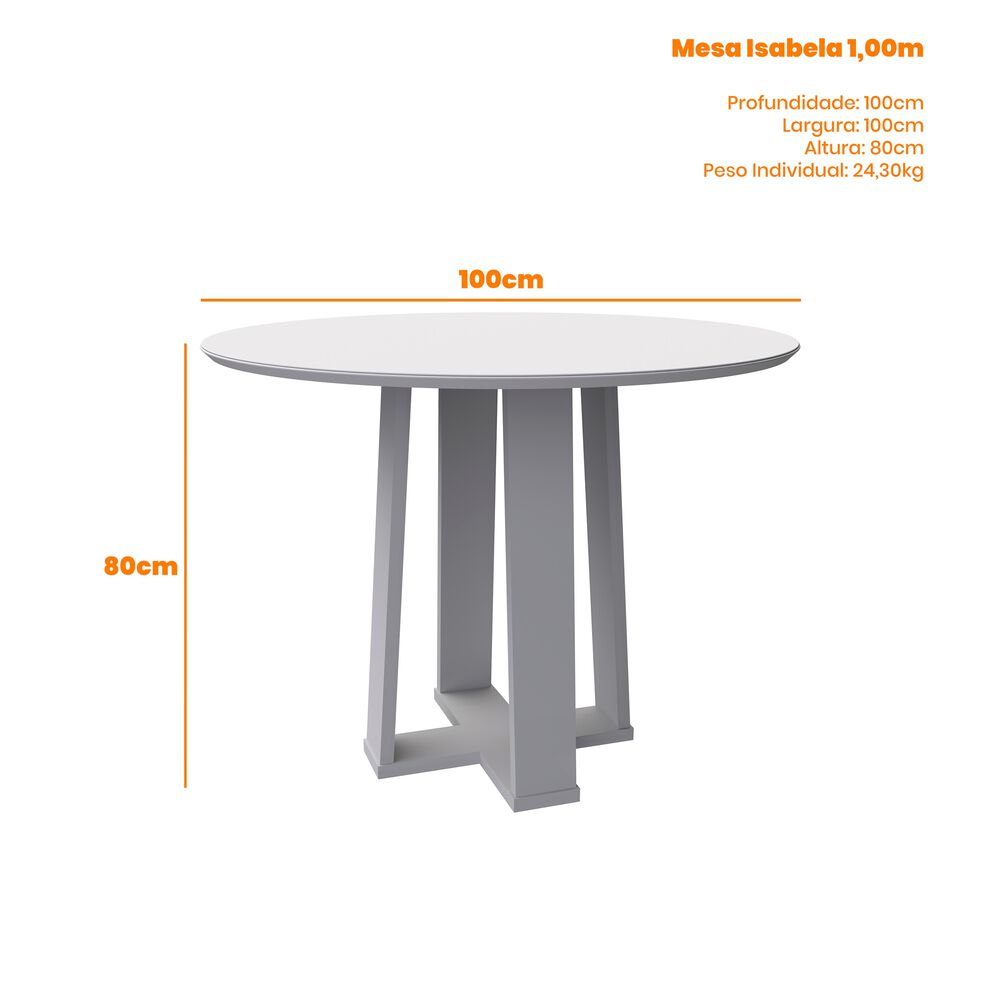 Juego De Comedor Montreal 100x100 Cm Vidrio 4 Sillas Beige image number 2.0