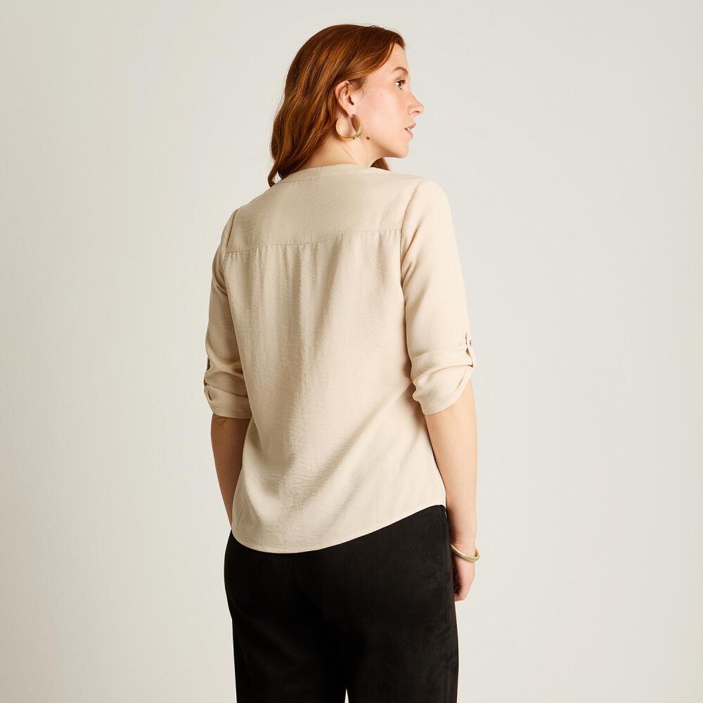 Blusa Manga 3/4 Cuello V Mujer Lorenzo Di Pontti image number 2.0