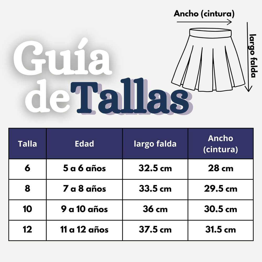 Pack 5 Faldas Escolar Color Azul Uniforme Para Ni&ntilde;as image number 2.0