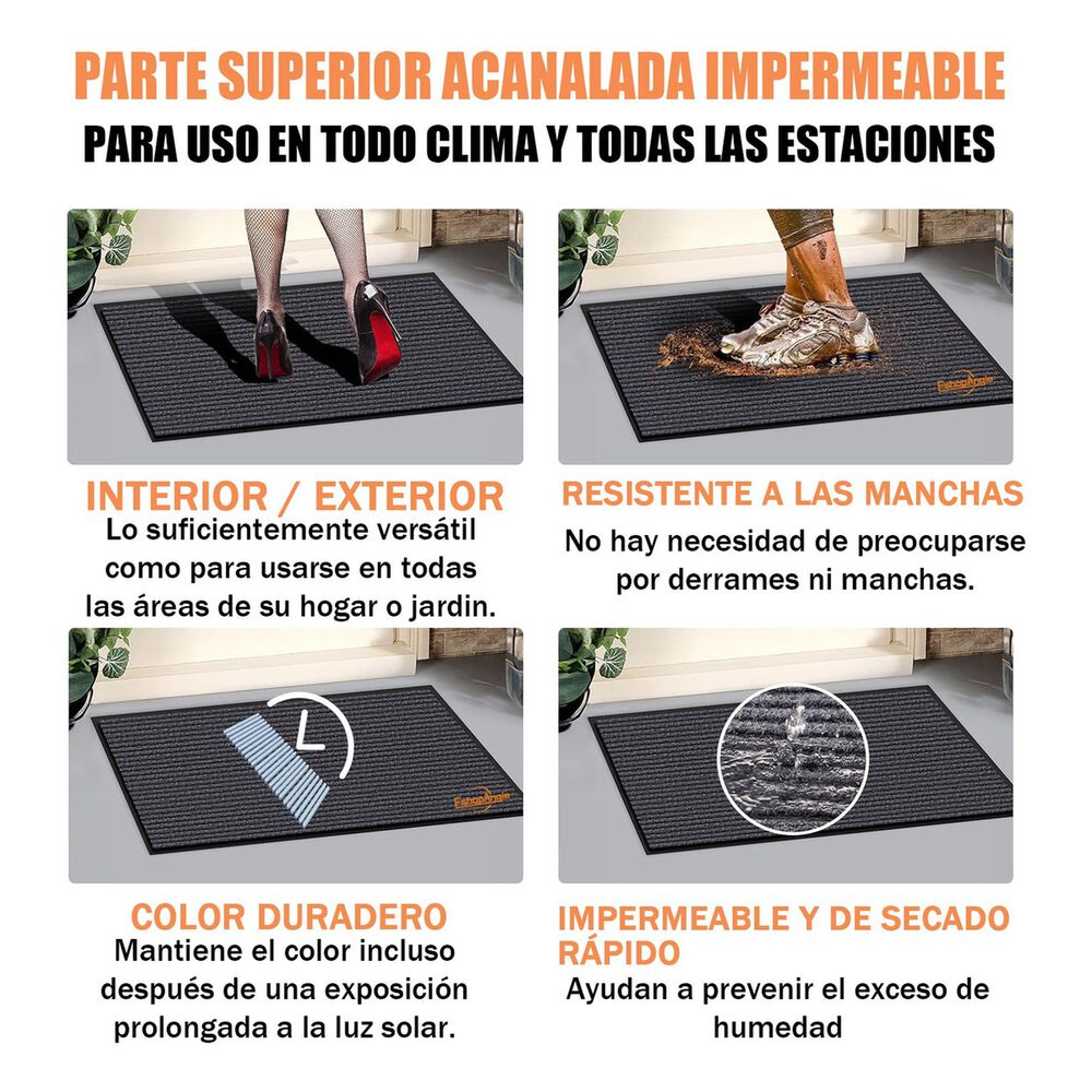 Alfombra Limpiapiés Exterior 60x40cm Alta Absorbencia image number 1.0