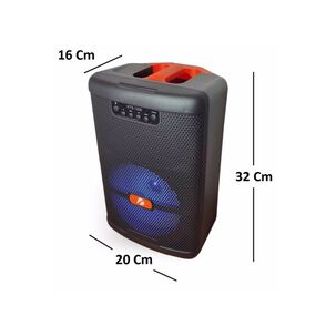 Parlante Karaoke Bluetooth Usb Aux 6.5" Negro