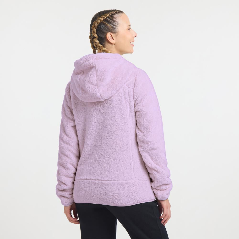 Polerón Deportivo Liso Regular Cuello Alto Con Capucha Mujer Wetland image number 1.0