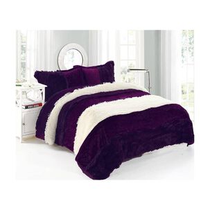 Cubrecamas Combinado Polar/chiporro 2 Plazas - Morado