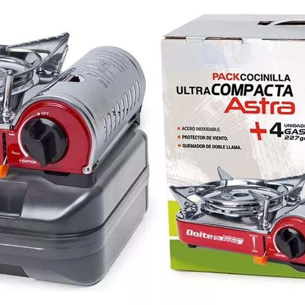 Pack Cocinilla Astra Con 4 Gas 227 Rs Rojo Doite image number 1.0
