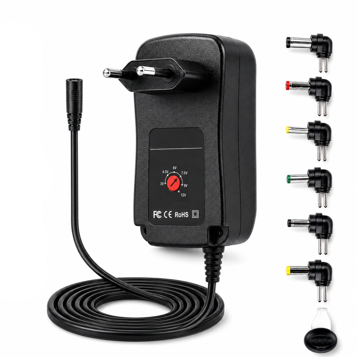 Transformador 12v Regulables 1.2a / 15w + 6 Plug Universales image number 0.0