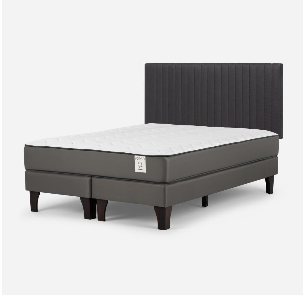Cama Europea Rosen New Style 2 Plus / 2 Plazas / Base Dividida + Respaldo image number 2.0