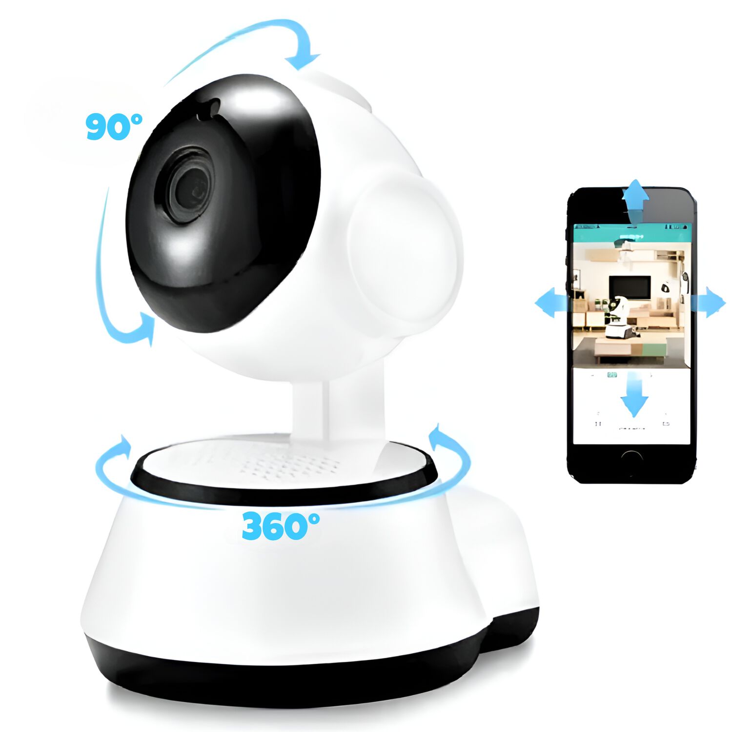 Camara Wifi Rotatoria 360&deg; Hd Robotica Ptz Interior W3860 image number 1.0