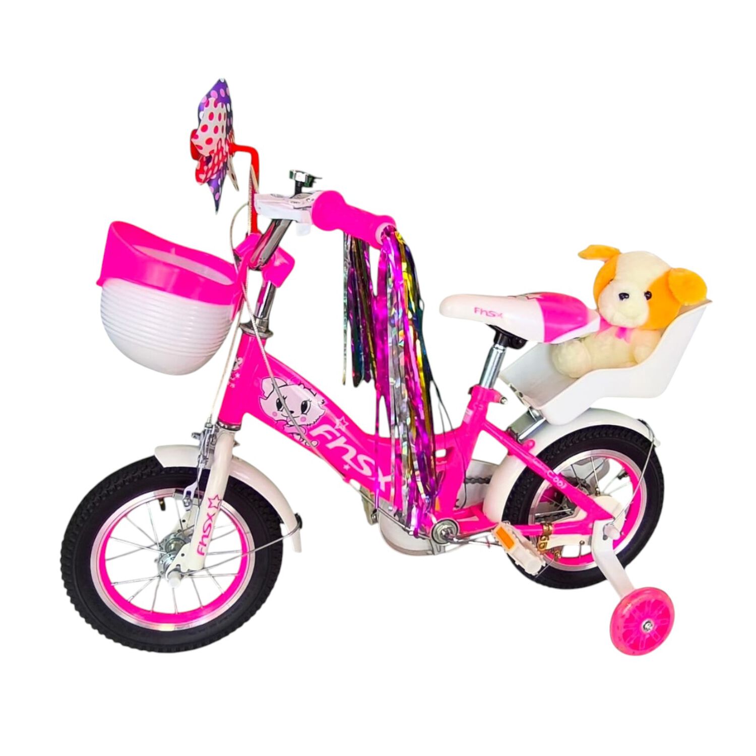 Bicicleta Aro 12 Infantil Con Peluchero Rosada Fnsx image number 3.0