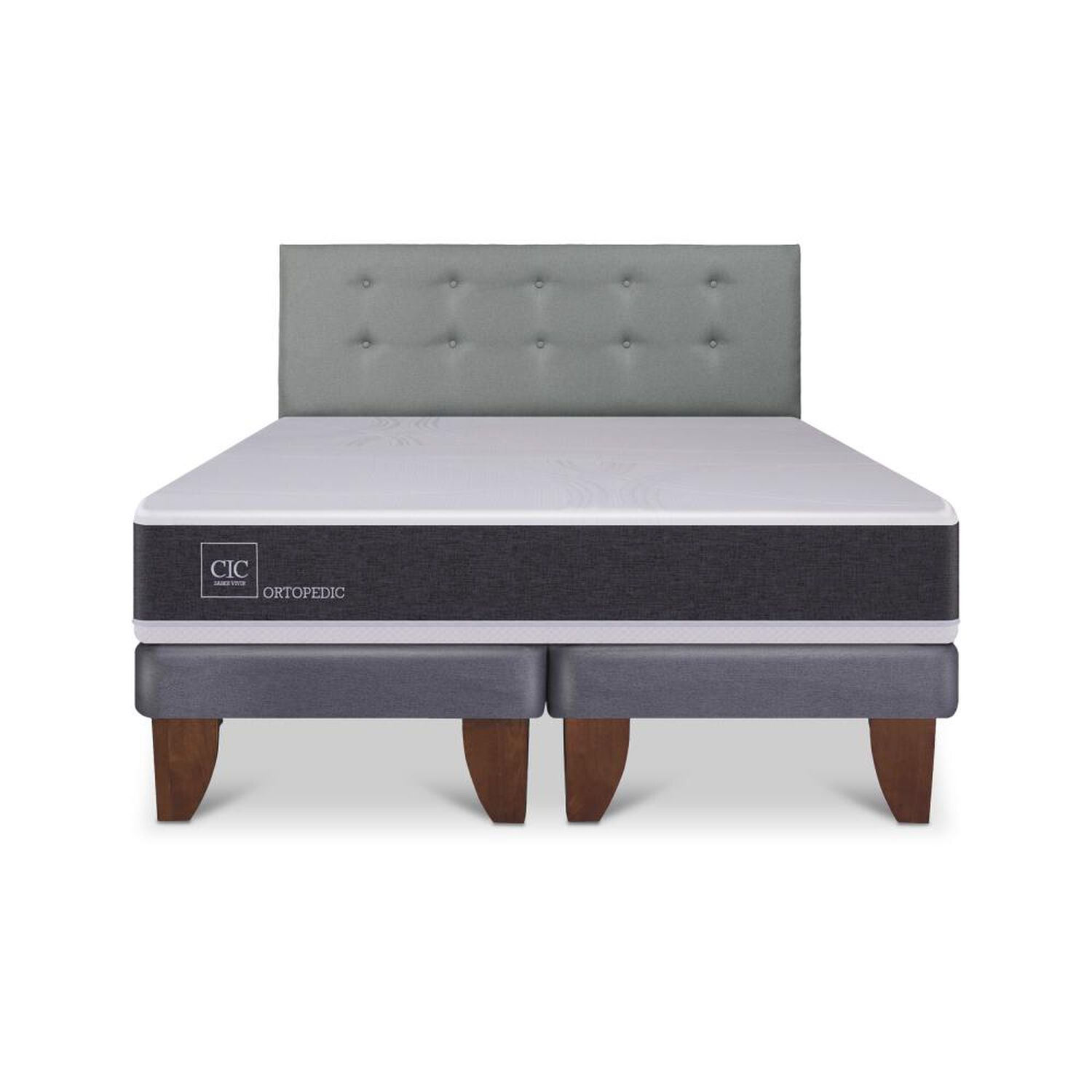 Cama Europea Cic Ortopedic / King / Base Dividida + Respaldo image number 0.0