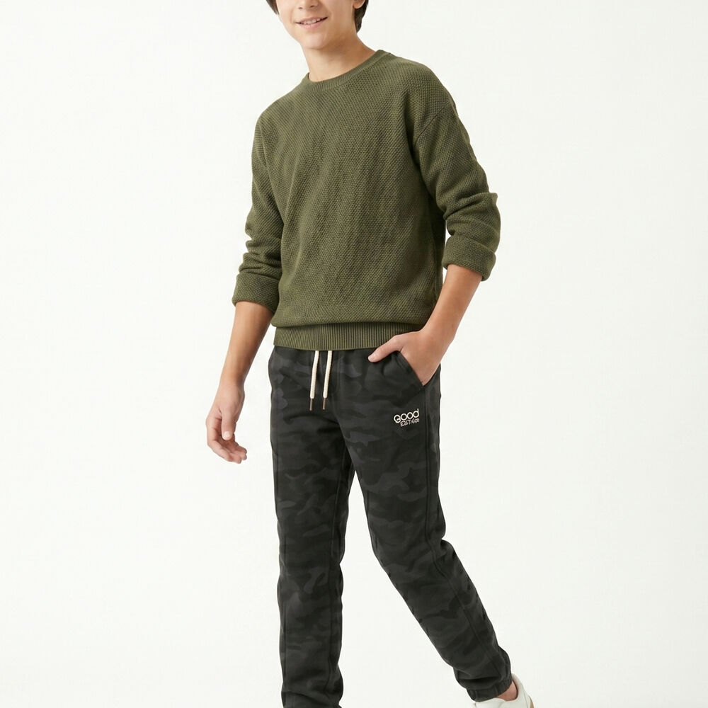 Pantalon De Buzo Jogger Camuflado Militar Para Ni&ntilde;o image number 5.0