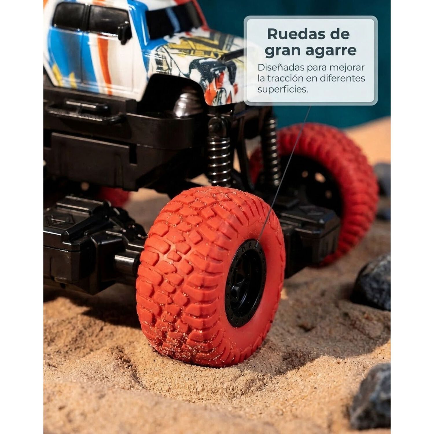 Auto Camioneta 4x4 Rally Control Remoto Todo Terreno Juguete image number 35.0
