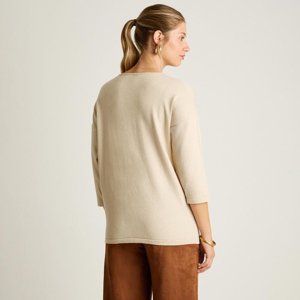 Sweater Manga Kimono Cuello Redondo Mujer Lorenzo Di Pontti image number 2.0