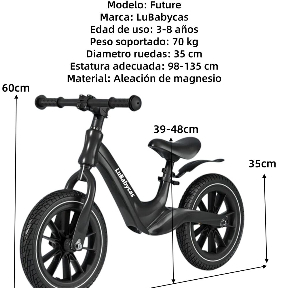 Bicicleta De Equilibrio 3-8 Años Aro 14 Rosada Lubabycas image number 4.0
