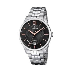 Reloj F20425/6 Festina Negro Hombre Acero Cl&aacute;sico