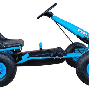 Gokart A Pedales Con Rueda Goma Celeste