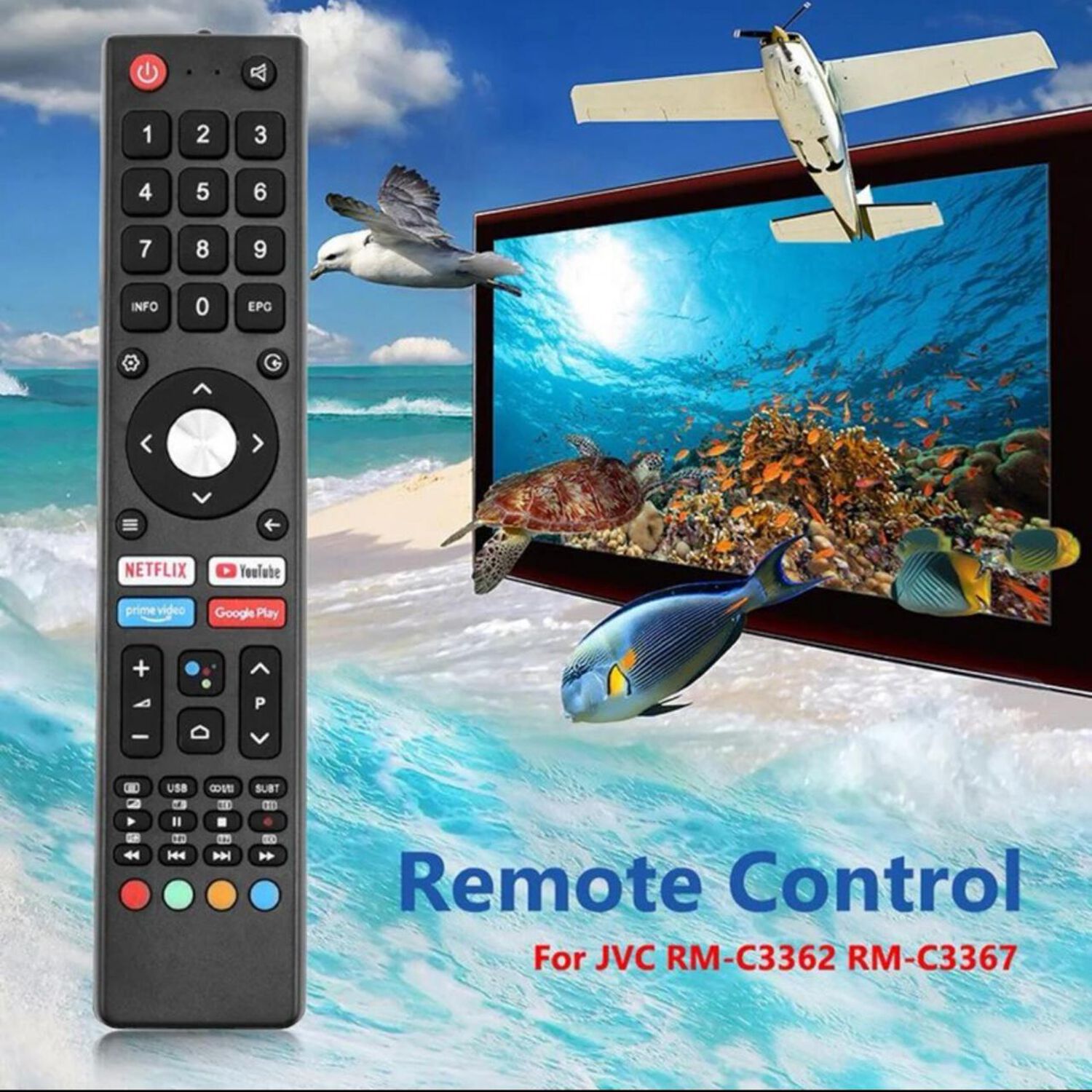 Control Remoto Para La Marca Jvc Hyundai Aiwa Full Hd Android Tv image number 2.0