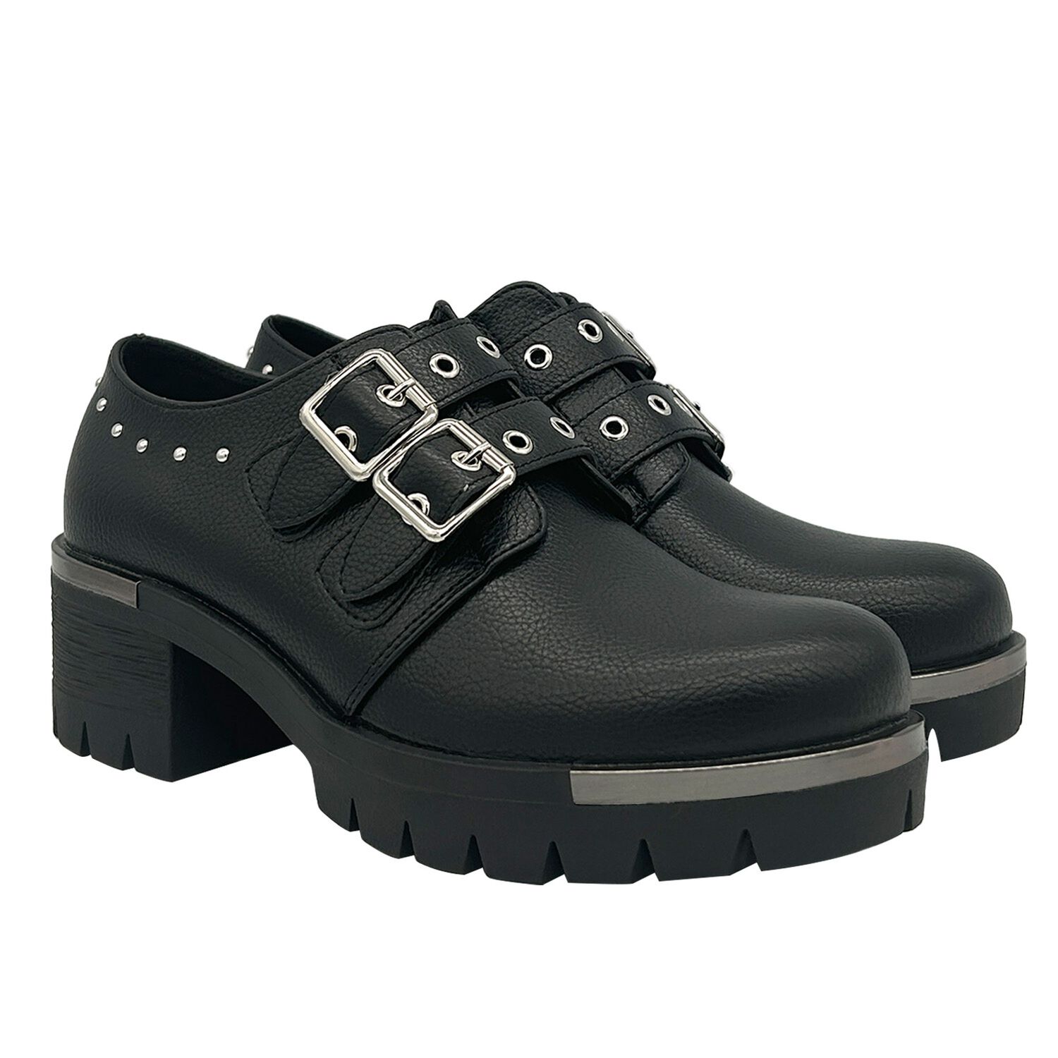 Botin Para Mujer Color Negro, Doble Correa, Bajo El Tobillo image number 1.0