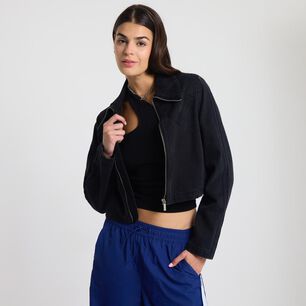 Chaqueta Con Lineas En Mangas Cuello Alto Mujer Rolly Go