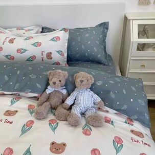 Juego Funda De Plum&oacute;n + Sabana 200 Hilos King