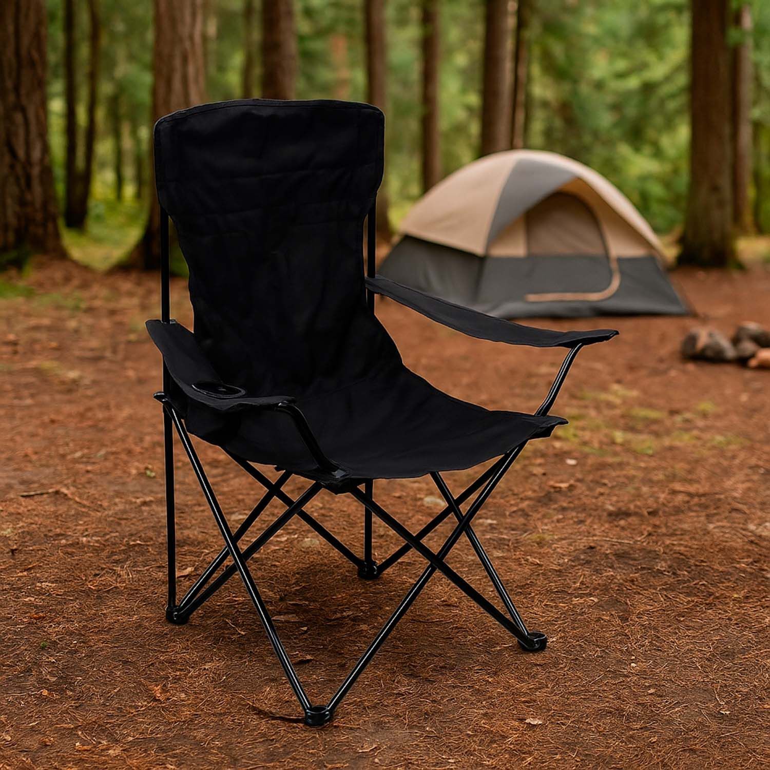 Silla Plegable Camping Llanquihue Negro image number 1.0
