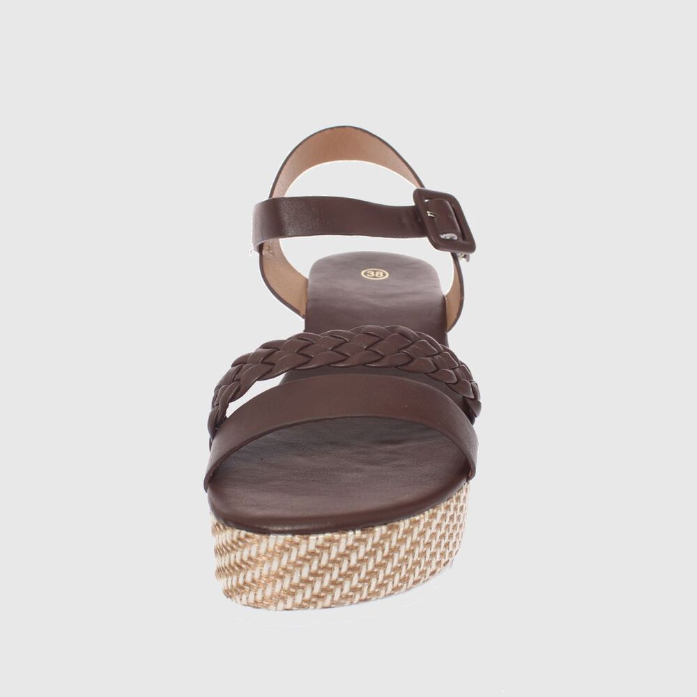 Sandalia Plataforma Caf&eacute; Oscuro V&iacute;a Franca Art. 52111b1155dbrown image number 2.0