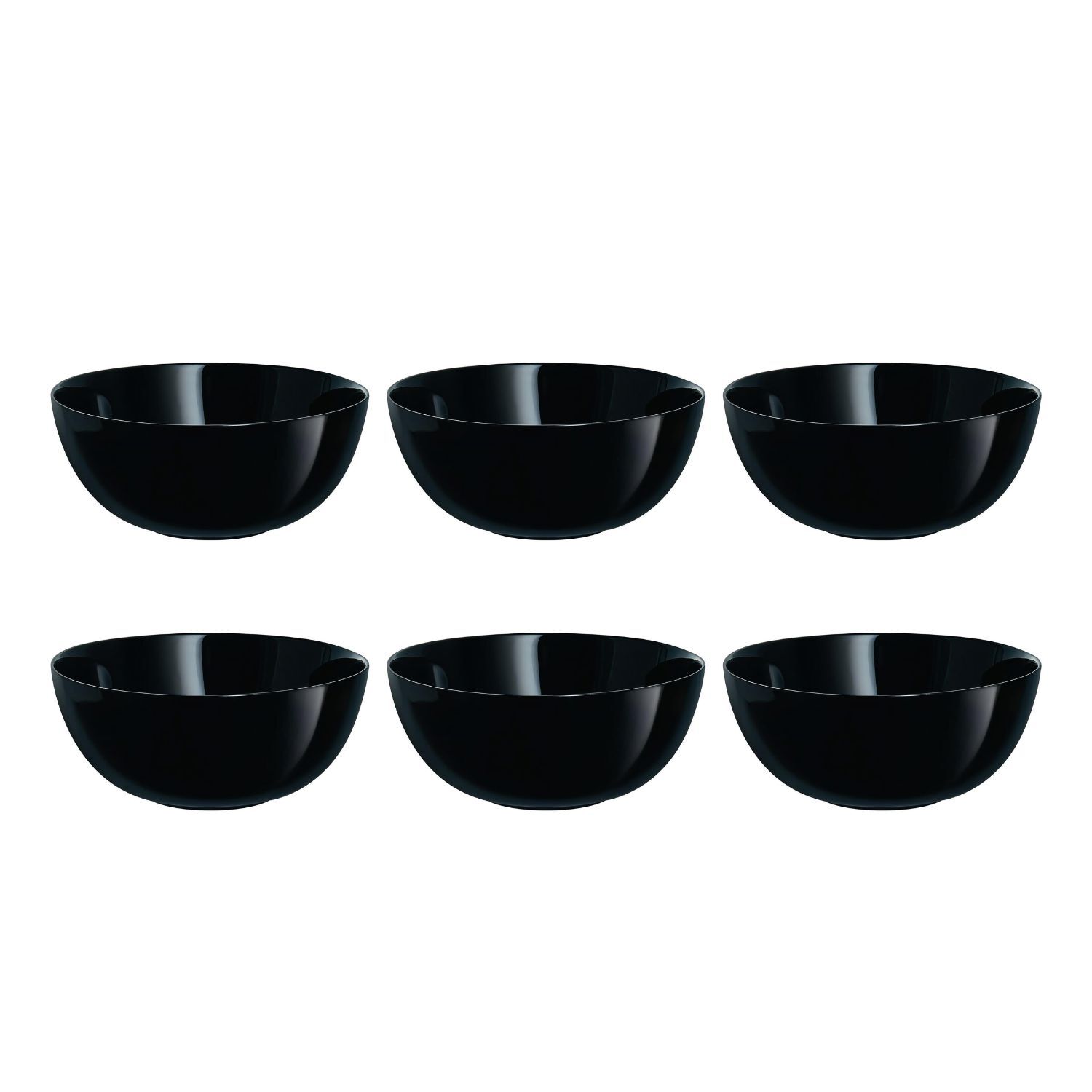 Set 6 Plato Ensaladera Diwali Noir 21cm Templado Luminarc image number 0.0