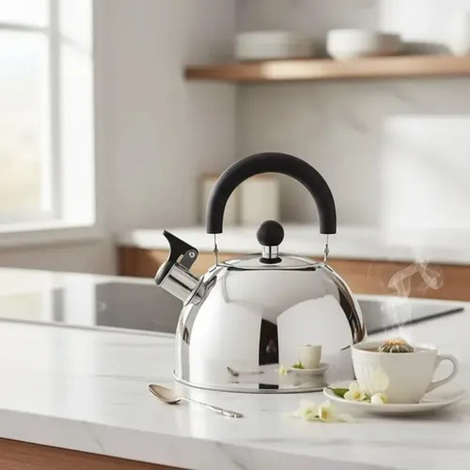 Tetera 2.5 Litros Acero Inoxidable Con Silbato Color Cromo image number 0.0