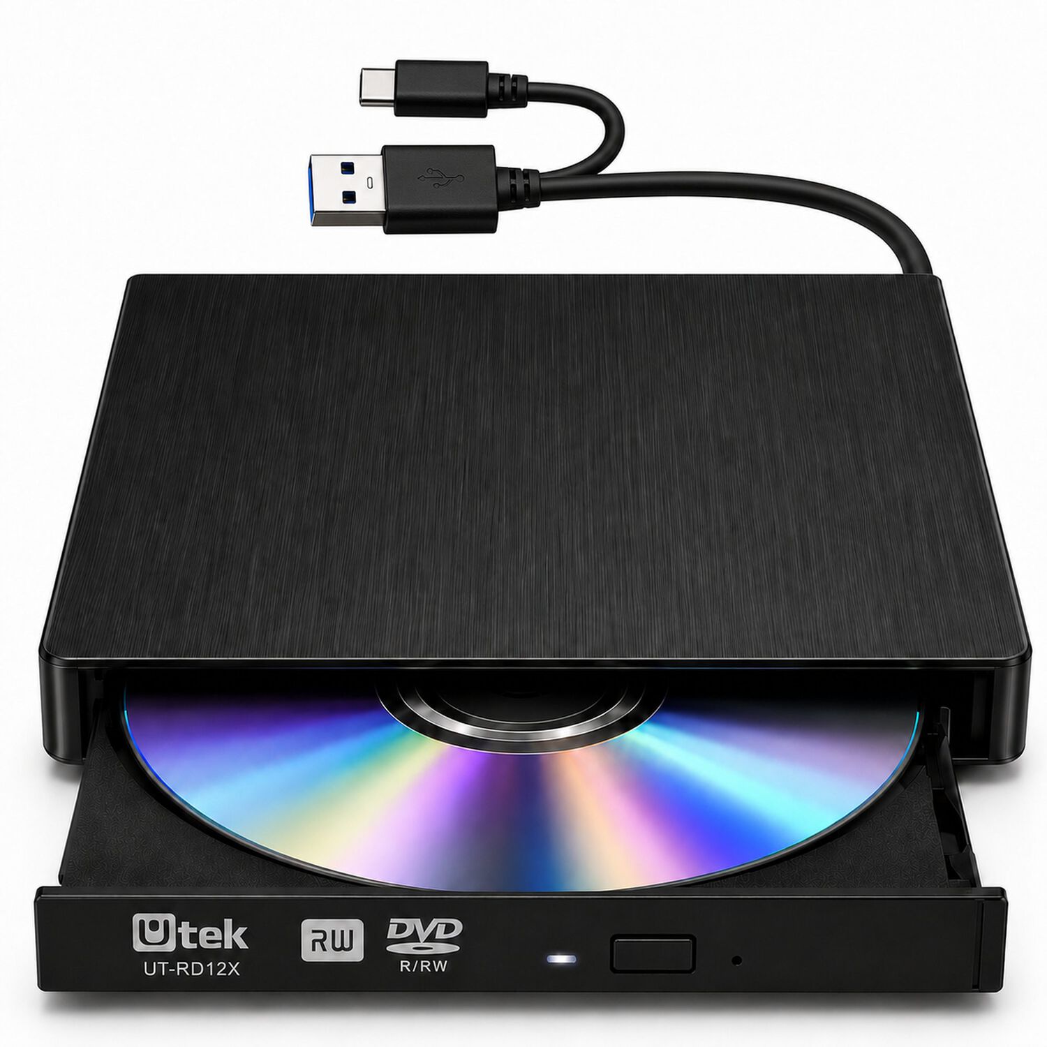 Grabador Y Lector Externo De Cd/dvd Dual Usb / Usb-c Rd12x image number 0.0