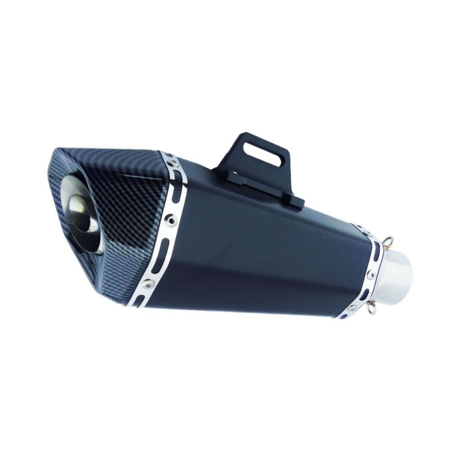 Tronador Para Moto Gpr Boca Carbon 33cm Con Silenciador 2 Colores En Caja image number 2.0