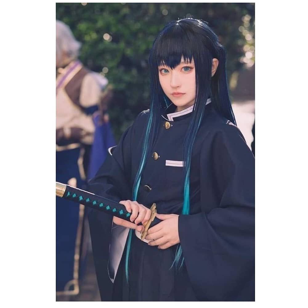 Peluca Cosplay Pilar Tokitou Muichirou Kimetsu No Yaiba image number 3.0