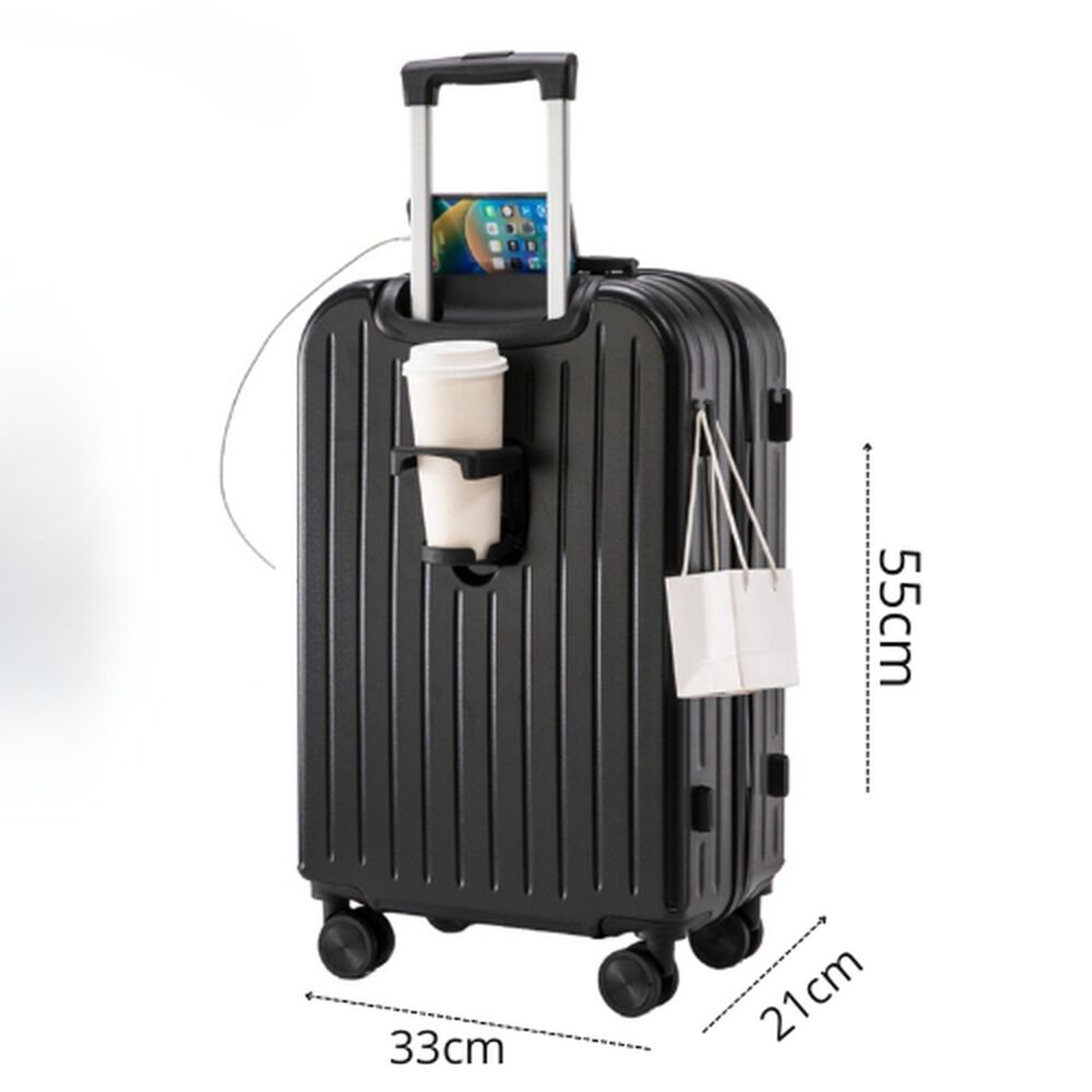 Maleta De Viaje Cabina Equipaje Mediano Con Usb Y Portavasos image number 1.0