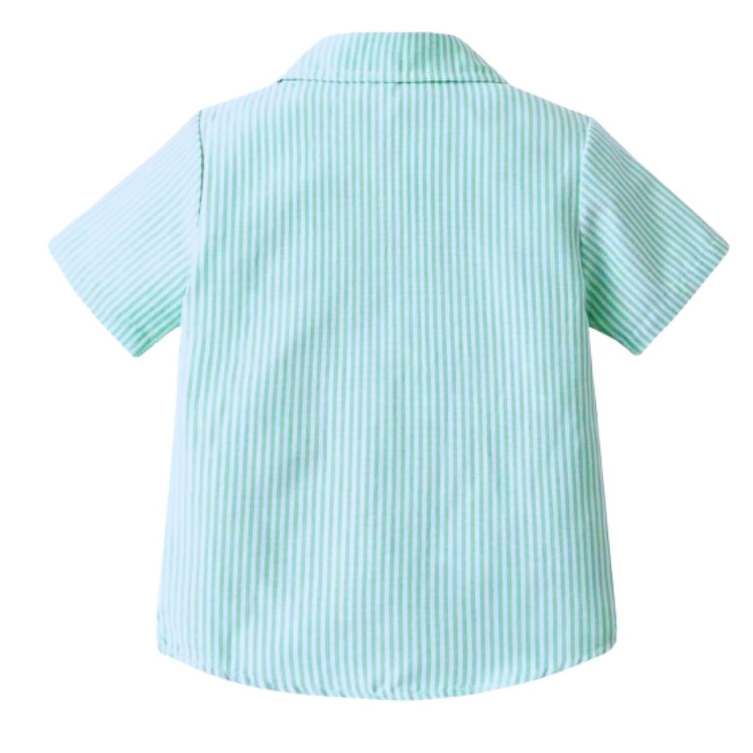 Conjunto De Vestir Con Corbat&iacute;n Y Pantal&oacute;n Corto De 6 Meses A 6 A&ntilde;os image number 4.0