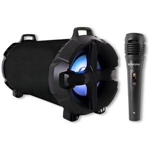 Bazuca Karaoke Monster + Micrófono 518bk Retro-iluminado Rgb
