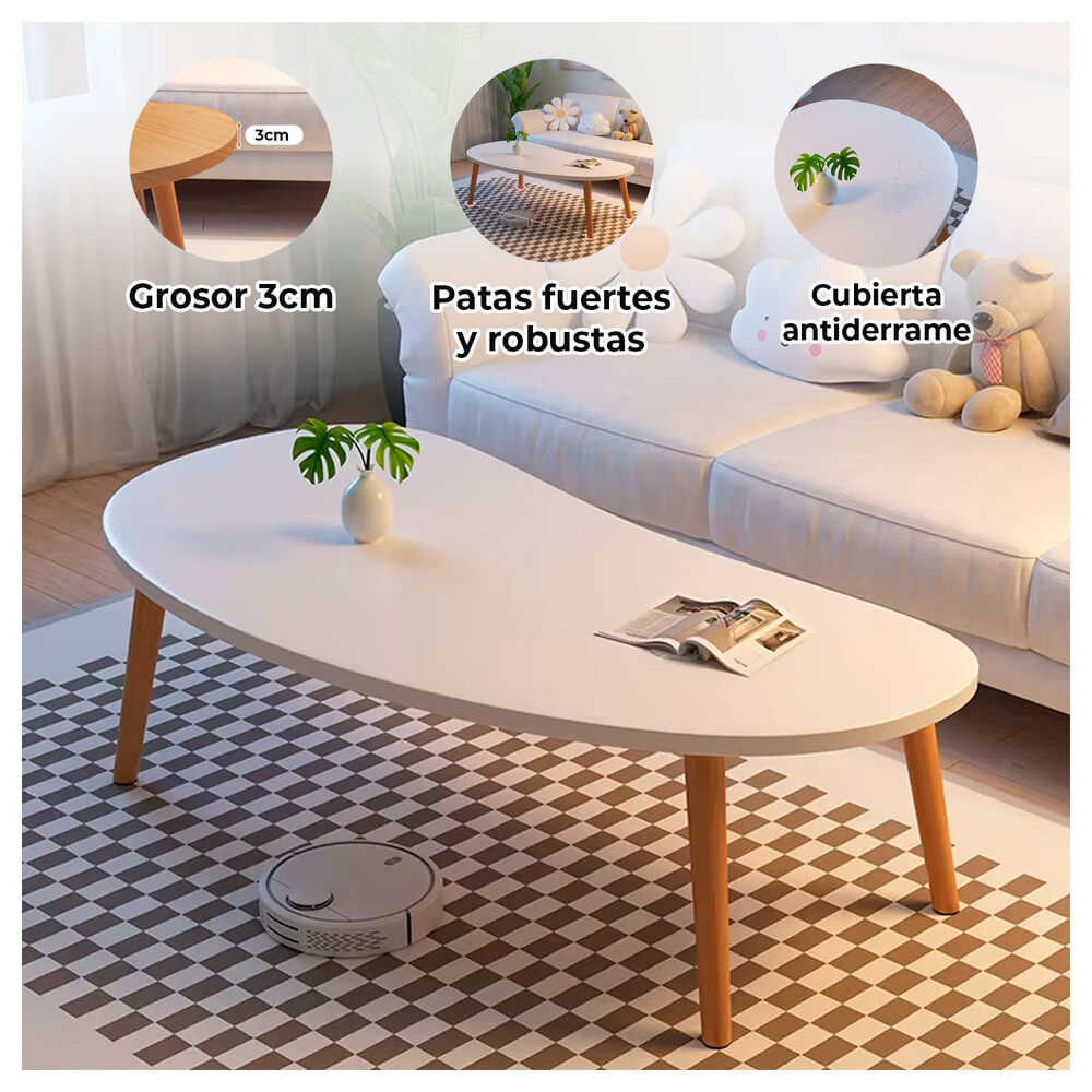 Mesa De Centro Minimalista De Madera Dise&ntilde;o N&oacute;rdico Y Elegante image number 1.0